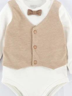 Kinder Bubble Gum Baby Jungen Body mit Fliege und Weste