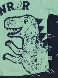 Kinder Bubble Gum Baby Jungen 2er Pack T-Shirts mit Dinomotiv