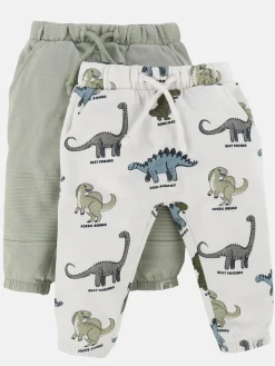 Kinder Bubble Gum Baby Jungen Hosen im 2er Pack, eine in uni und die andere gemustert