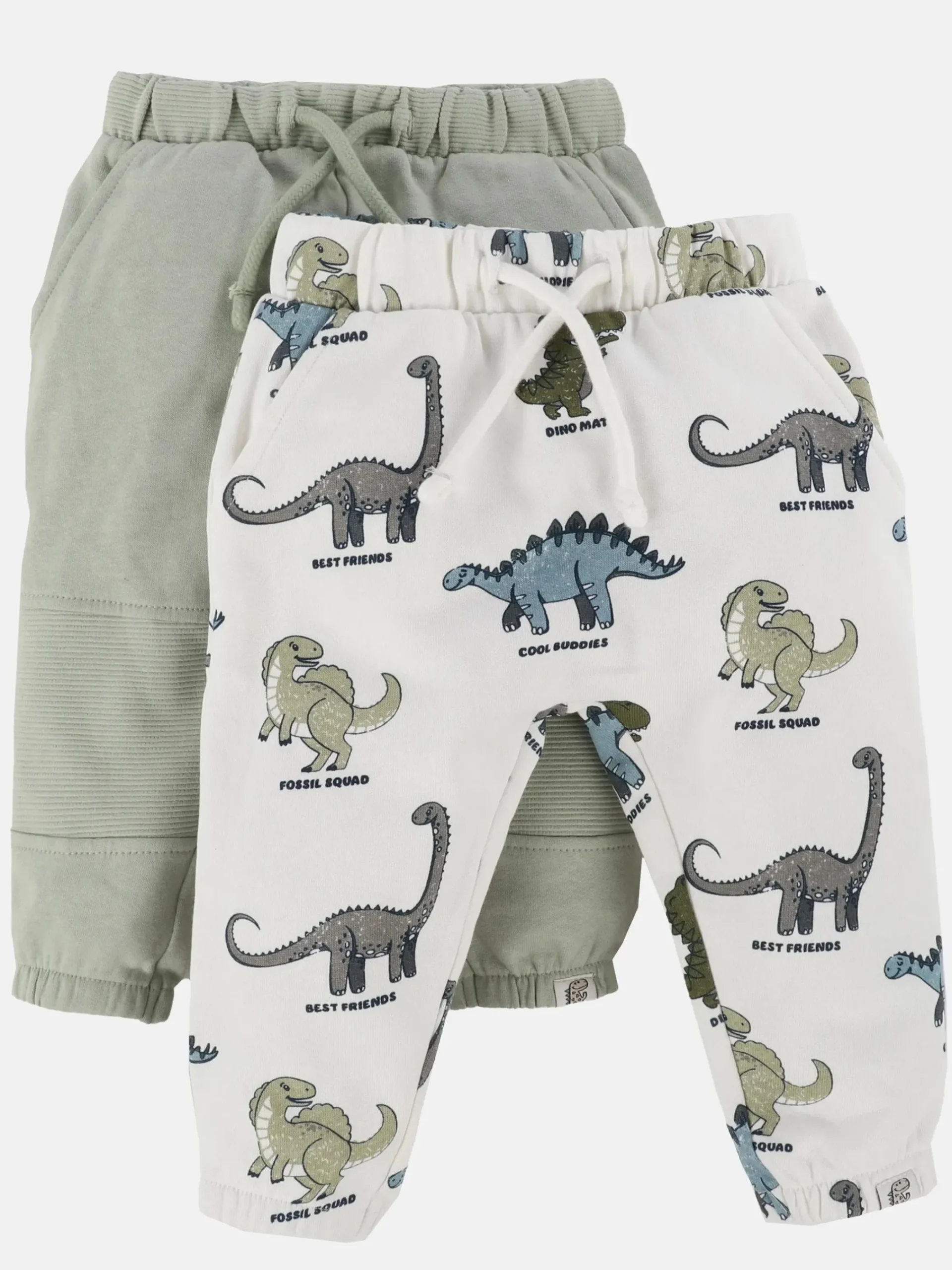 Kinder Bubble Gum Baby Jungen Hosen im 2er Pack, eine in uni und die andere gemustert