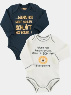 Kinder Bubble Gum Baby Jungen Langarmbodies mit Sprüchen im 2er Pack