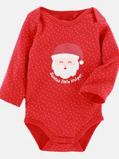 Kinder Bubble Gum Baby Langarmbody mit Weihnachtsmotiv