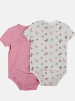 Kinder Bubble Gum Baby Mädchen Bodies im 2er Pack mit Schmetterlingen