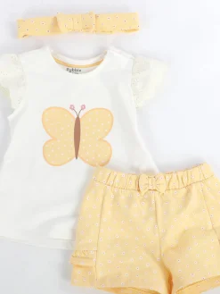 Kinder Bubble Gum Baby Mädchen 3er Set, best. aus Top, Hose und Stirnband