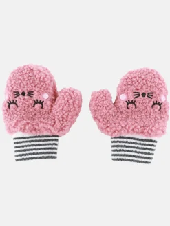 Kinder Bubble Gum Baby Mädchen Handschuhe mit aufgesticktem Gesicht