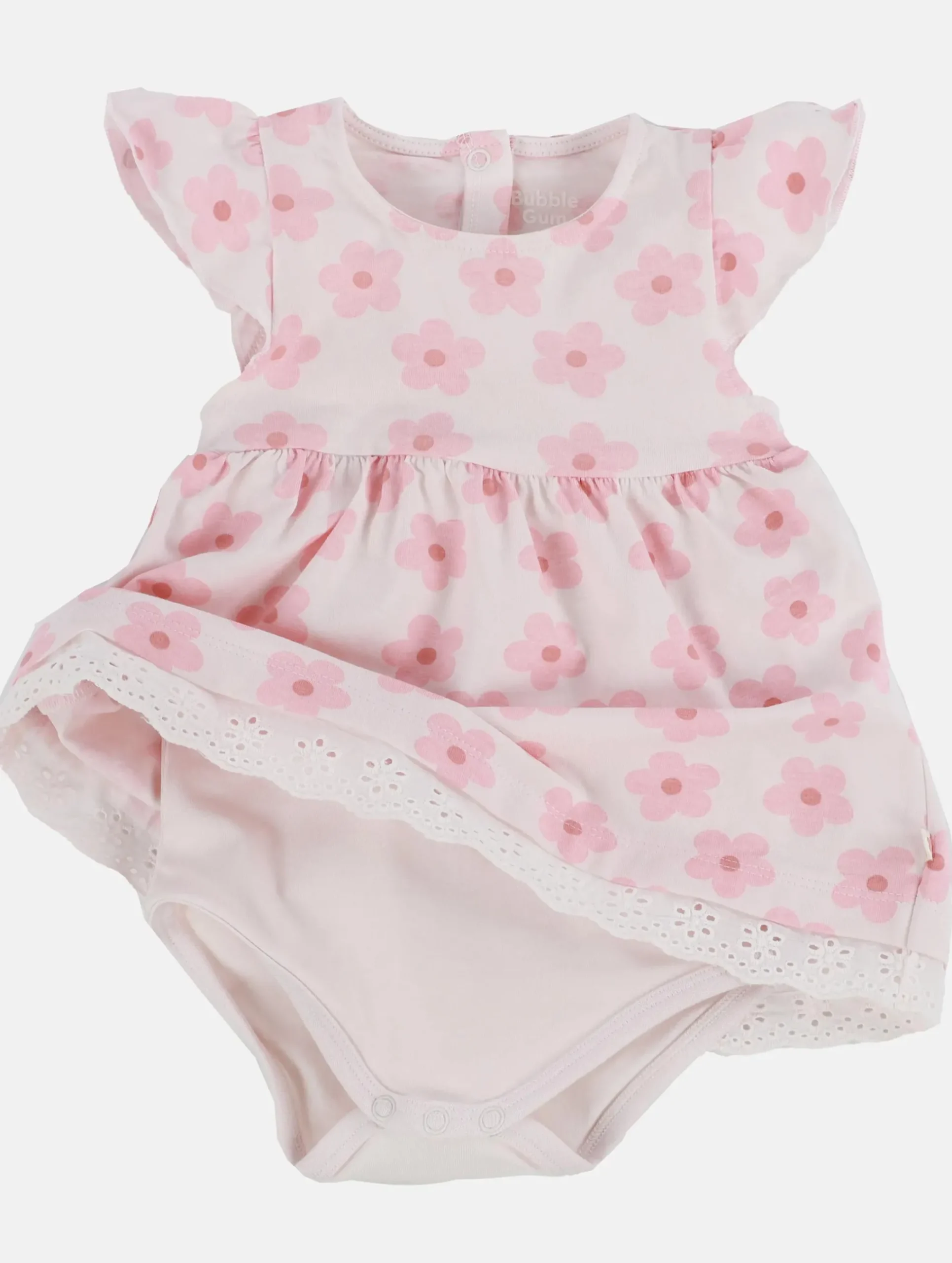 Kinder Bubble Gum Baby Mädchen Kleid mit Alloverprint