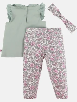 Kinder Bubble Gum Baby Mädchen Set, best. aus Top, Legings und Stirnband