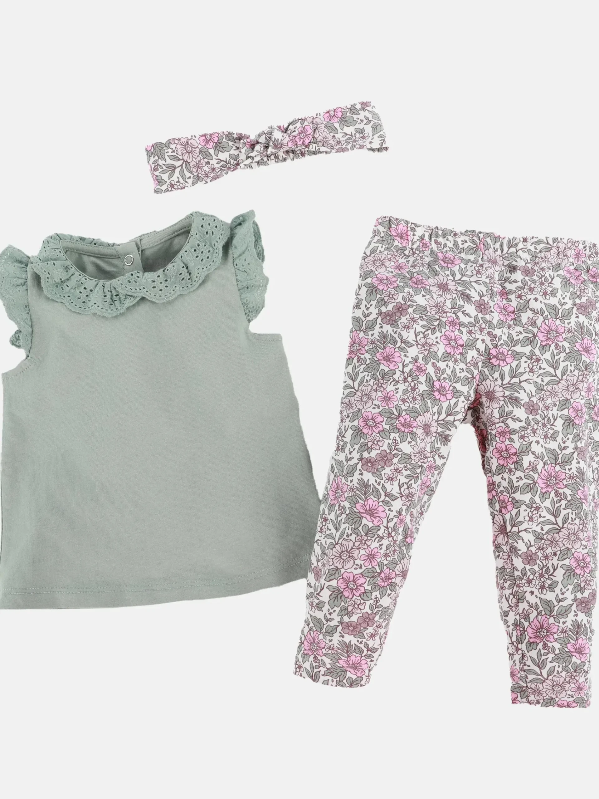 Kinder Bubble Gum Baby Mädchen Set, best. aus Top, Legings und Stirnband