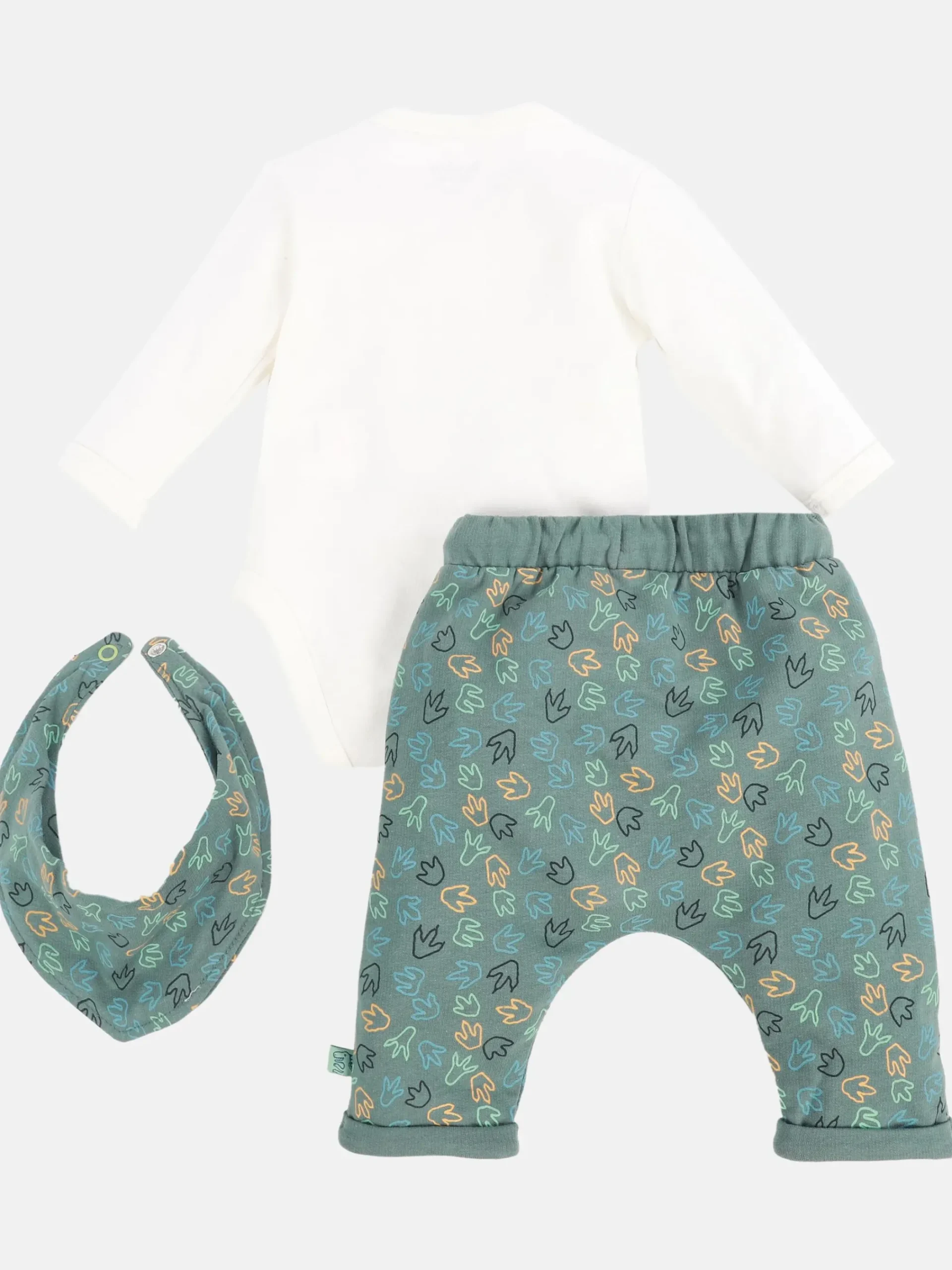 Kinder Bubble Gum Baby Set, 3tlg., best. aus Body, Hose und Halstuch