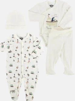 Kinder Bubble Gum Baby Strampler Set, best. aus Body, Strampler, Hose und Mütze