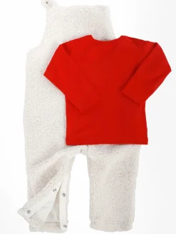 Kinder Bubble Gum Baby-Set 2tlg., best. aus Teddyfellstrampler und Langarmshirt