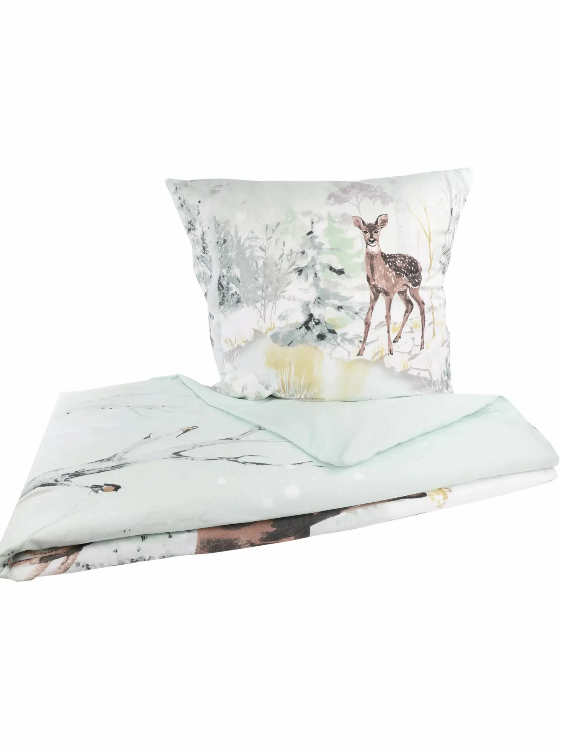 Kaeppel I Biber Bettwäsche mit Wintermotiv, 135x200cm