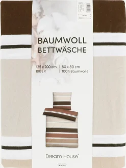 Dream House Biber Bettwäsche, 135x200cm