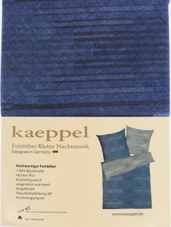 Kaeppel I Biberbettwäsche Ikat mit Linienmuster,155x220cm
