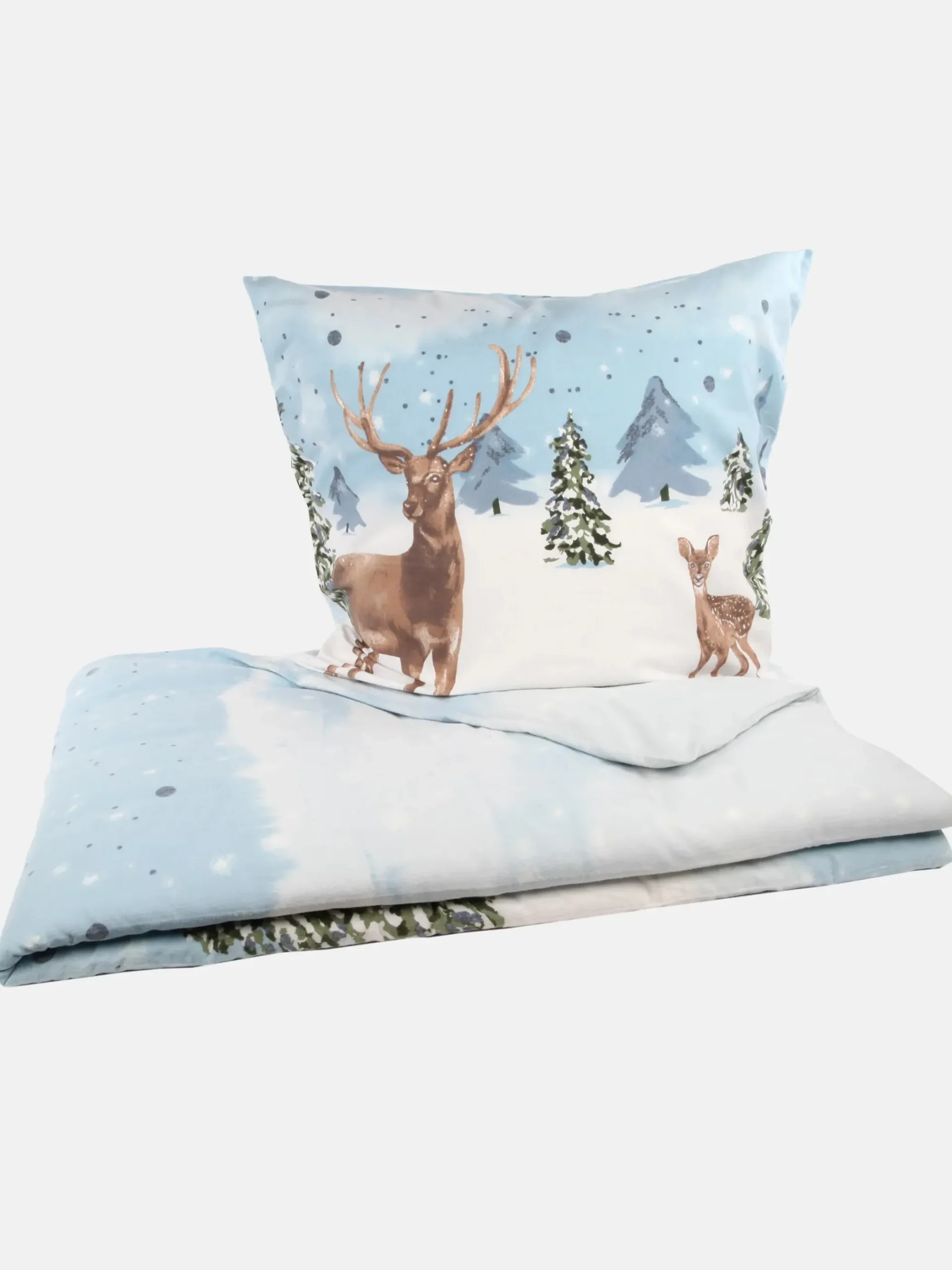 Kaeppel I Biberbettwäsche mit Hirschmotiv 155x220cm