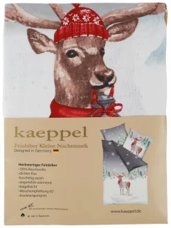 Kaeppel I Biberbettwäsche mit Rentiermotiv, 155x220cm