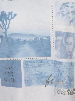 Damen Sure Damen Ausbrenner Shirt mit Frontprint