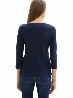 Damen Tom Tailor Damen Basic Shirt mit 3/4 Arm