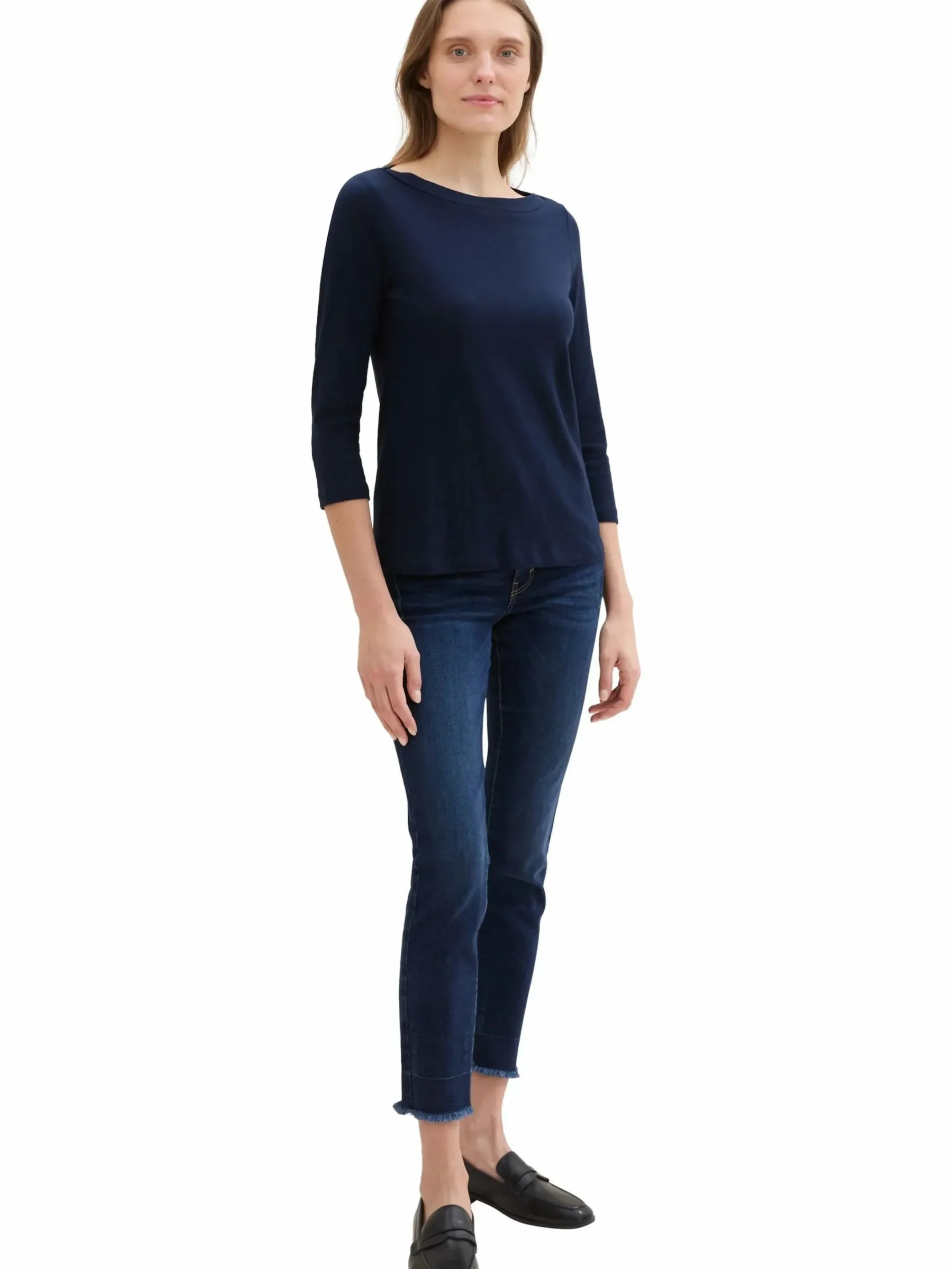 Damen Tom Tailor Damen Basic Shirt mit 3/4 Arm