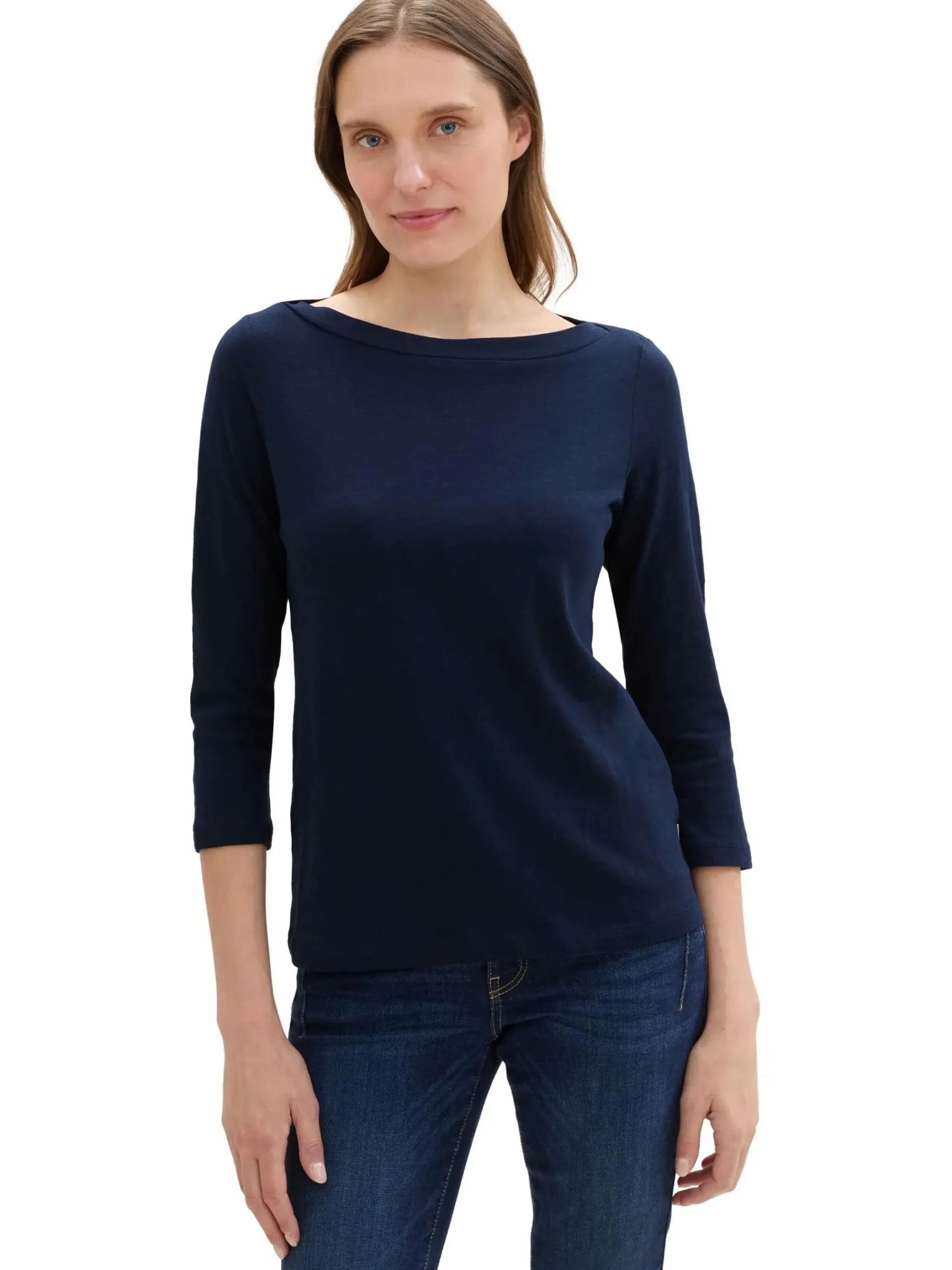 Damen Tom Tailor Damen Basic Shirt mit 3/4 Arm