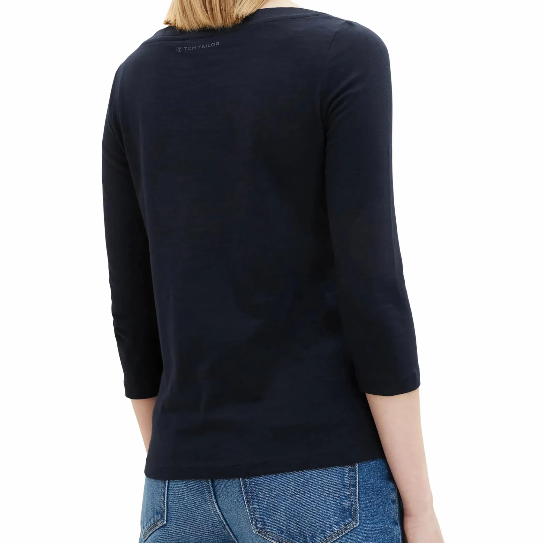 Damen Tom Tailor Damen Basic Shirt mit 3/4 Arm