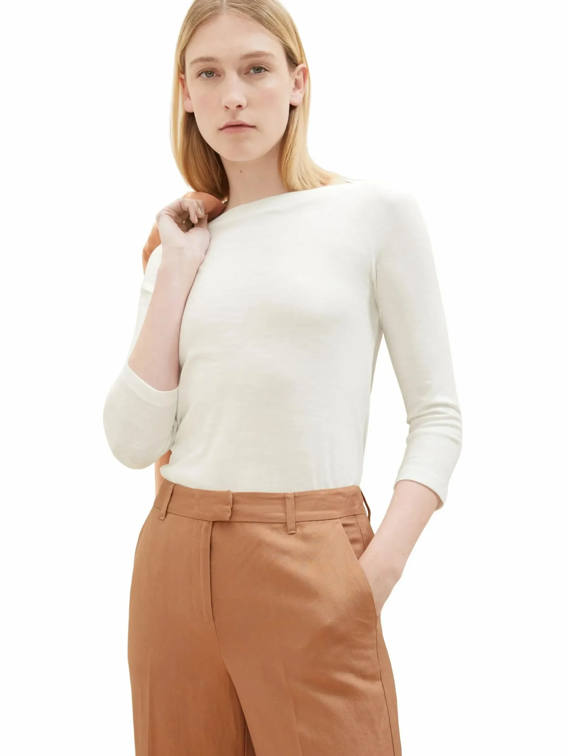 Damen Tom Tailor Damen Basic Shirt mit 3/4 Arm