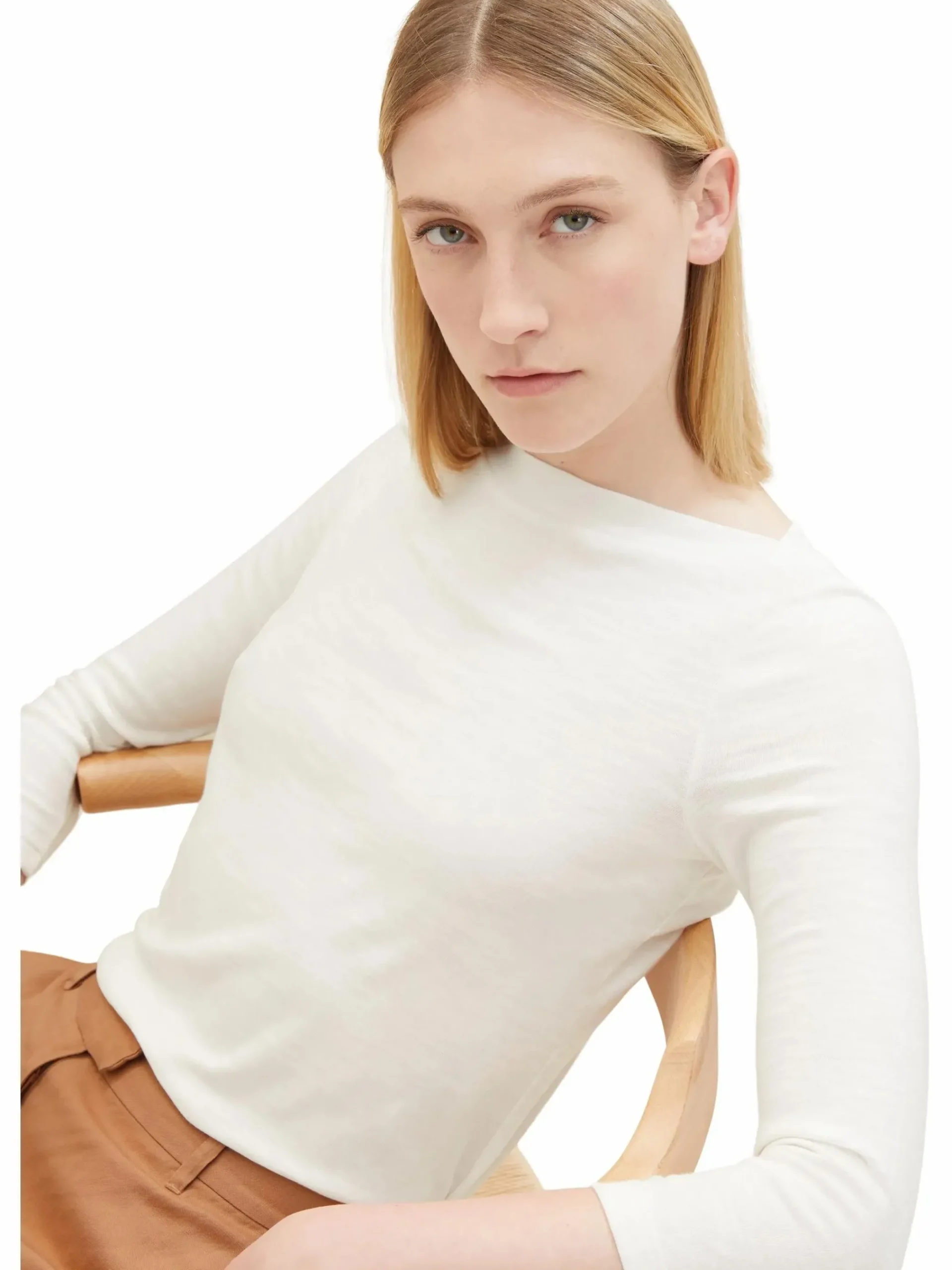 Damen Tom Tailor Damen Basic Shirt mit 3/4 Arm