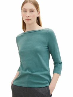 Damen Tom Tailor Damen Basic Shirt mit 3/4 Arm