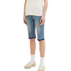 Damen Tom Tailor Damen Bermuda mit Saumkante