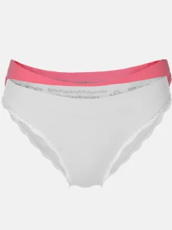 Damen Sure Damen Bikinislip mit Spitzenbesatz im 2er Pack