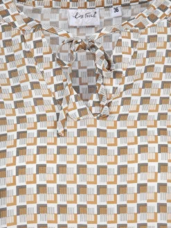 Damen Lisa Tossa Damen Blouson-Bluse mit Alloverprint