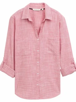 Damen Tom Tailor Damen Bluse in Leinenoptik