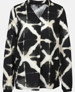 Damen Lisa Tossa Damen Bluse mit Glitzerbündchen