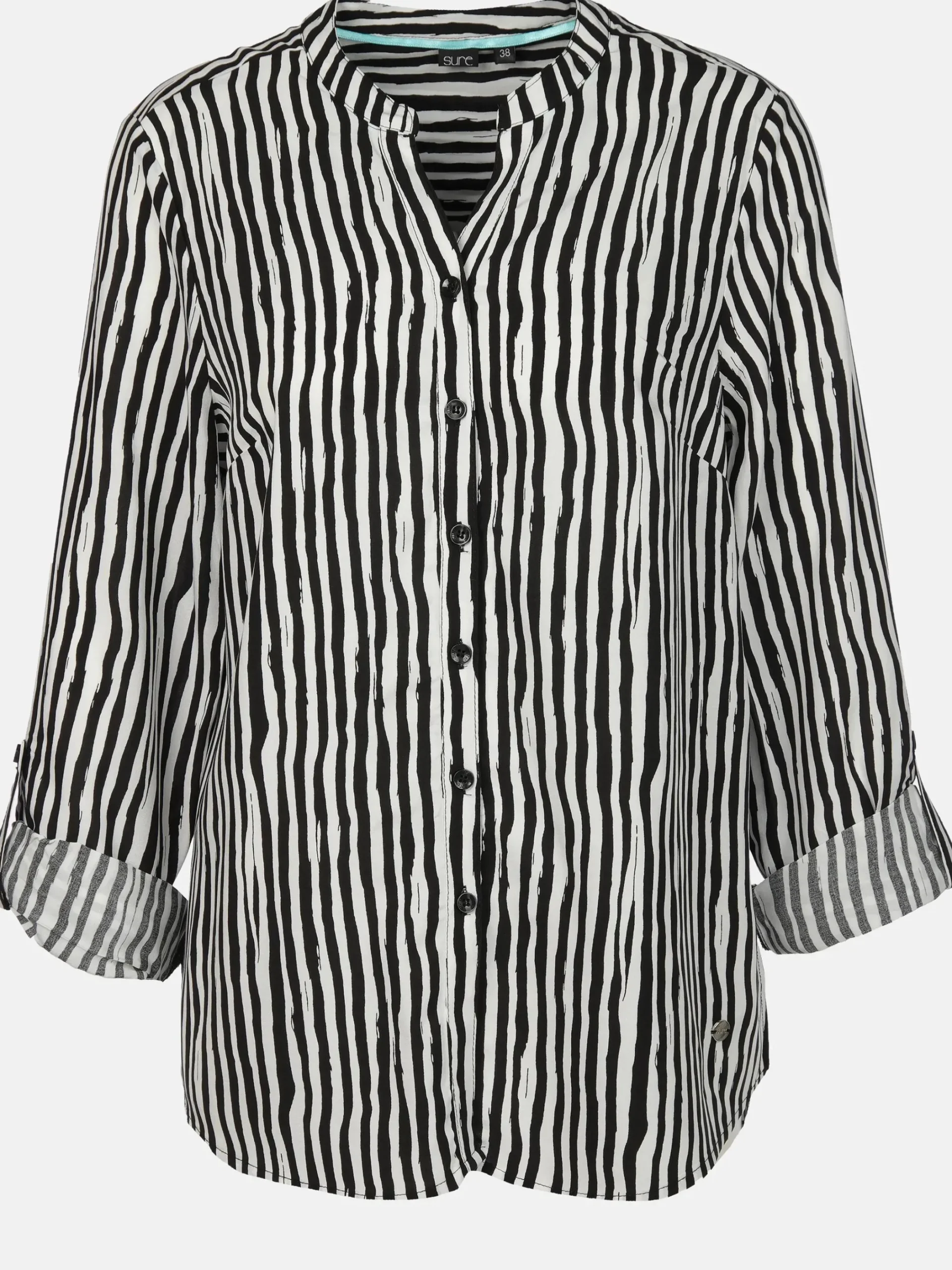 Damen Sure Damen Bluse mit krempelbaren Ärmeln