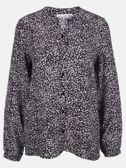 Damen Lisa Tossa Damen Bluse mit langem Arm und Minimalprint
