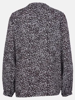 Damen Lisa Tossa Damen Bluse mit langem Arm und Minimalprint