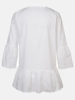 Damen Lisa Tossa Damen Bluse mit Lochstickerei und 3/4 Ärmel