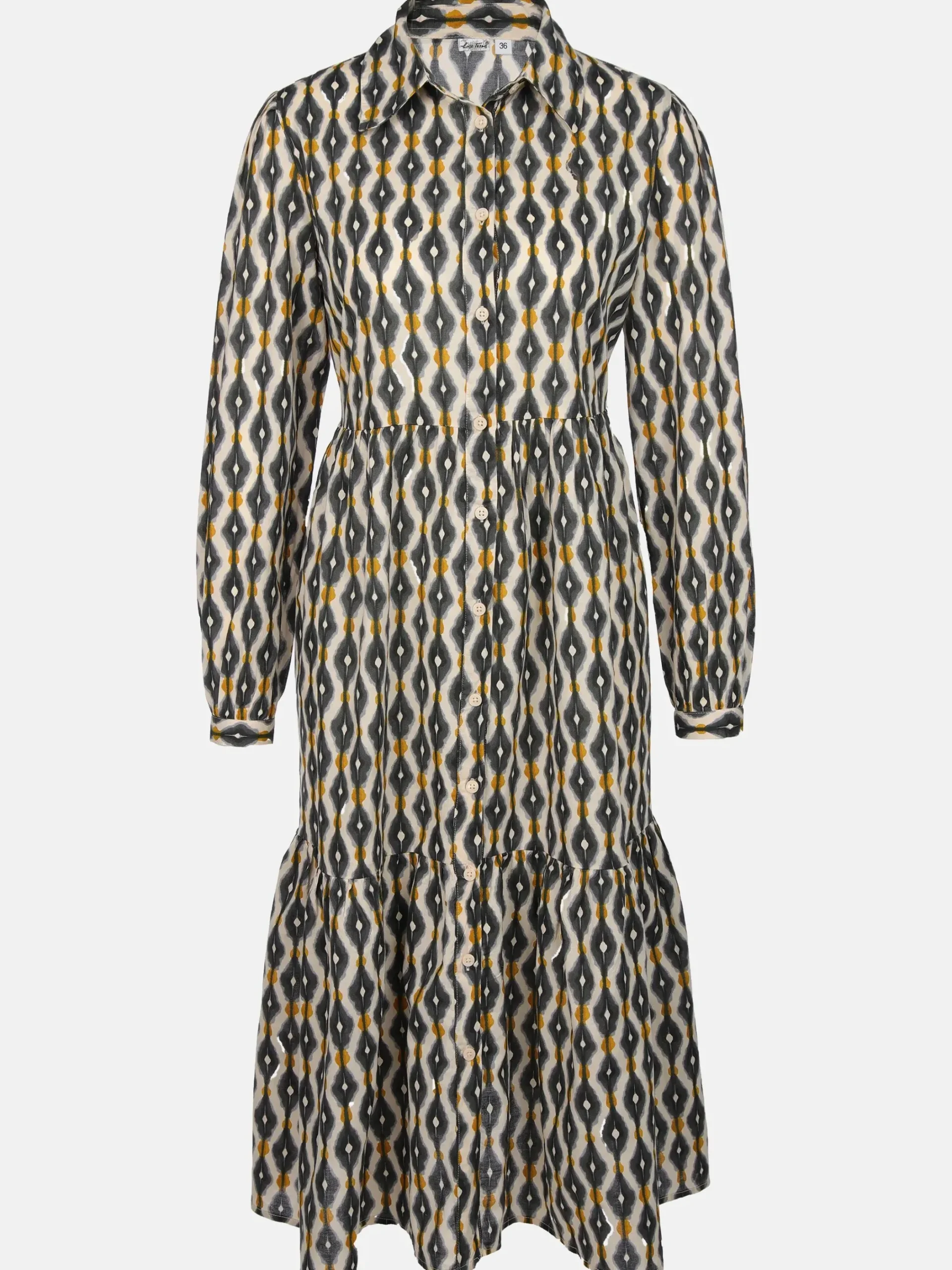 Damen Lisa Tossa Damen Blusenkleid mit Musterprint