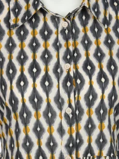 Damen Lisa Tossa Damen Blusenkleid mit Musterprint