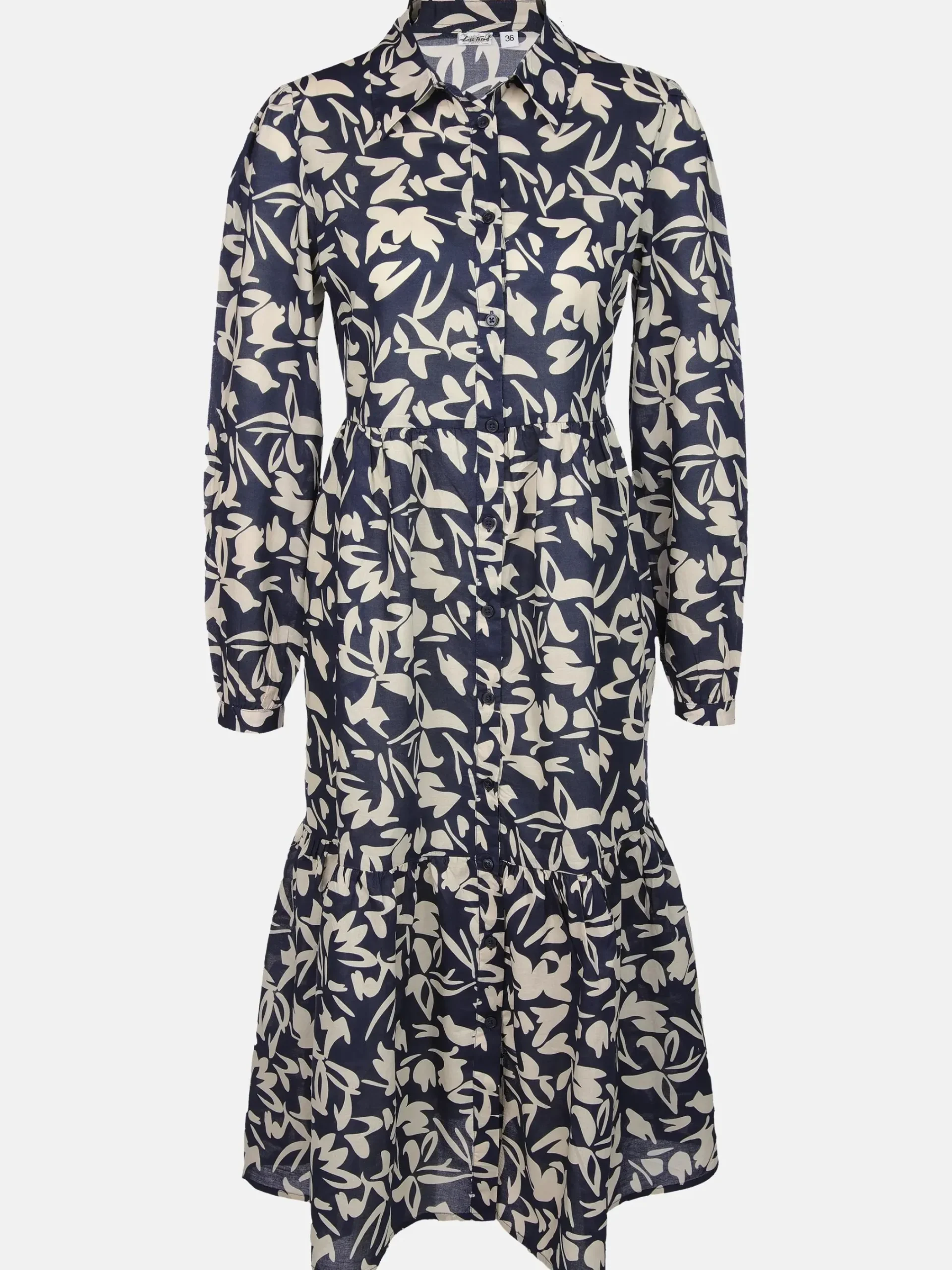 Damen Lisa Tossa Damen Blusenkleid mit Musterprint