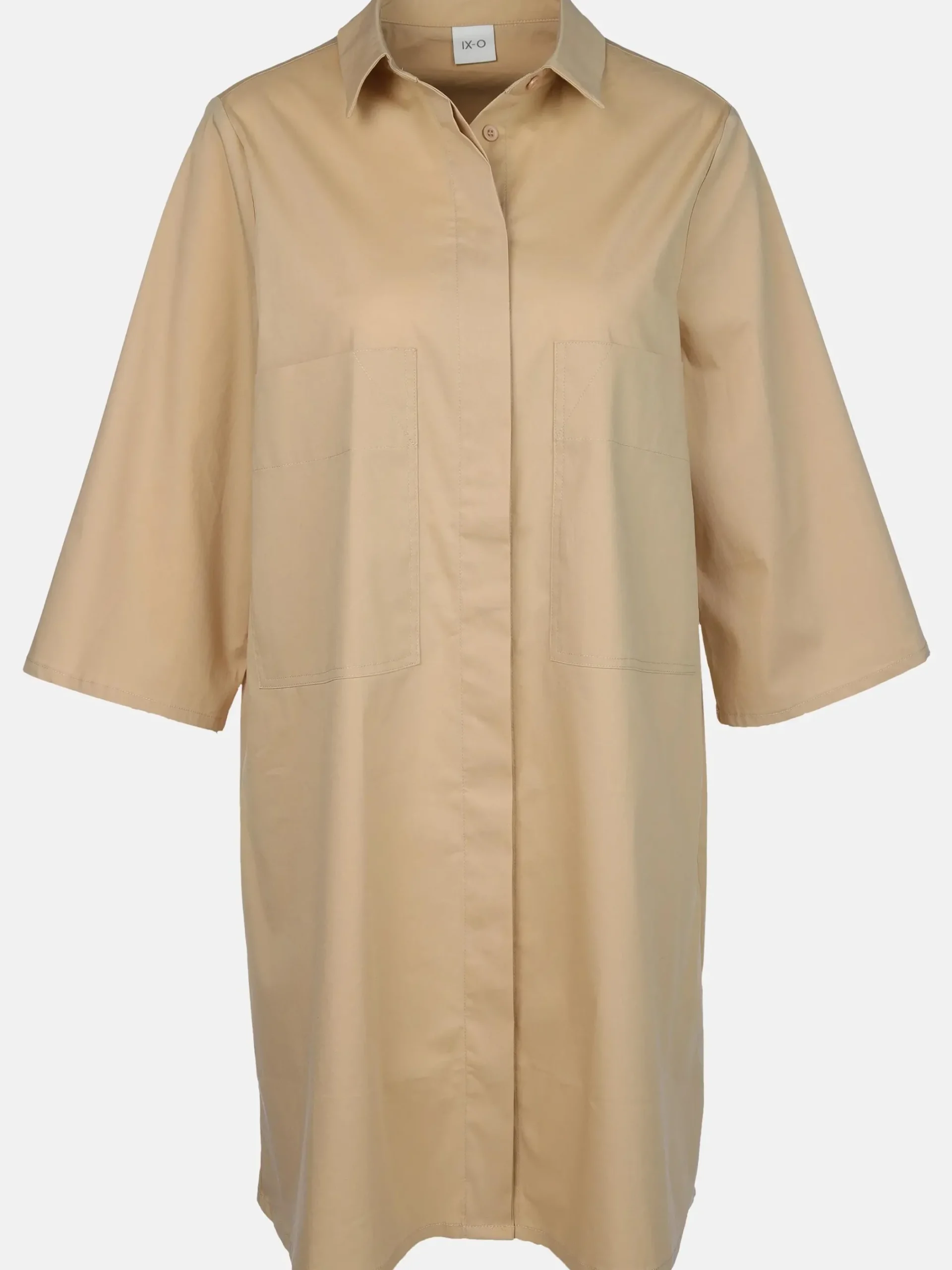 Damen IX-O Damen Blusenkleid unifarben