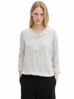 Damen Tom Tailor Damen Blusenshirt mit 7/8 Ärmeln