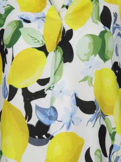 Damen Lisa Tossa Damen Blusenshirt mit Zitronenprint