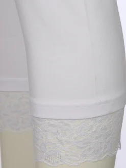 Damen Sure Damen Capri Leggings mit Spitzenbesatz