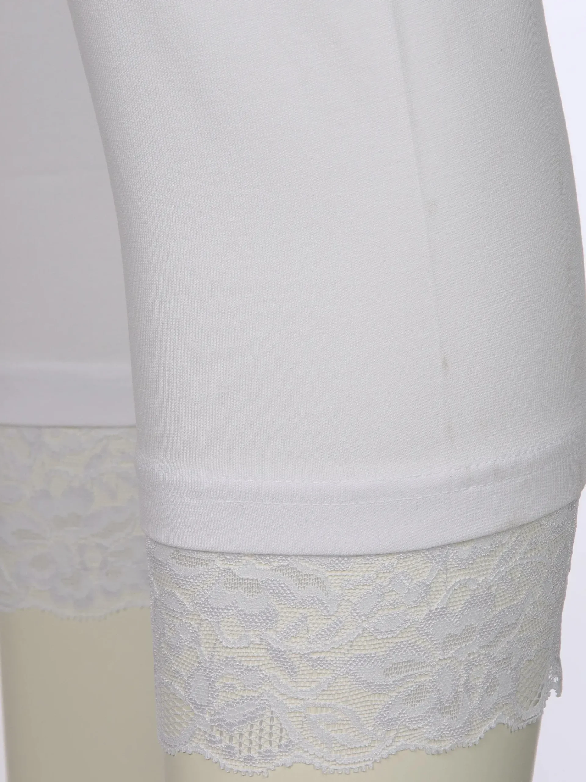 Damen Sure Damen Capri Leggings mit Spitzenbesatz