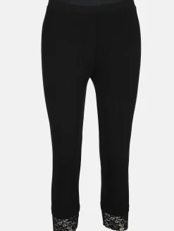 Damen Sure Damen Capri Leggings mit Spitzenbesatz