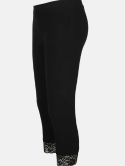 Damen Sure Damen Capri Leggings mit Spitzenbesatz