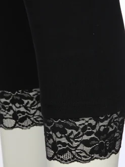 Damen Sure Damen Capri Leggings mit Spitzenbesatz