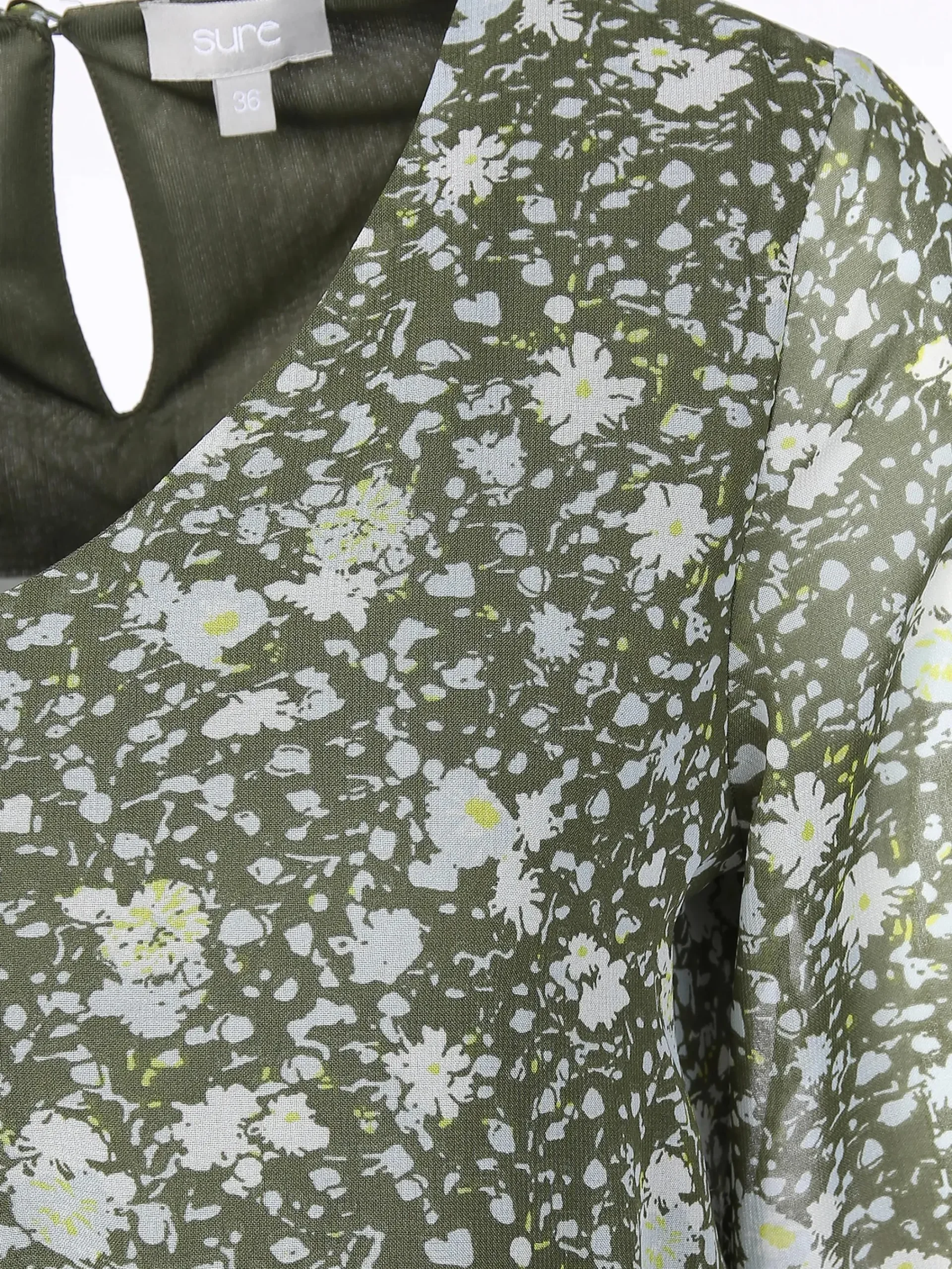 Damen Sure Damen Chiffonkleid mit V-Ausschnitt