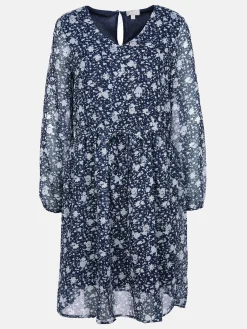 Damen Sure Damen Chiffonkleid mit V-Ausschnitt